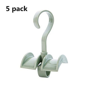 Wagsuyun 360 Degree Rotating Scarf Tie Hanger for Wrapping Scarves 5 Pack (Color : Green)