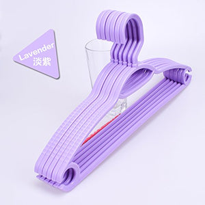 U-emember Plastic Clothes Rack Clothes Hanging Non-Marking Clothes Hangers Home-Trouser Press And Hold Anti-Slip-Ups, 20, Purple