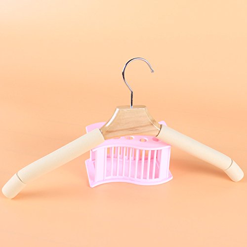 U-emember Home Solid Wood Coat Hangers Clothing Glue Cotton Coat Hanger Sponge Non-Marking Slip Resistant Coat Hanger Shelf Grown-Ups Of Yi, 10, M (Male)