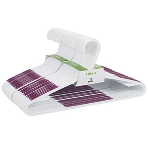 Ollieroo 30 Pack Bendable Plastic Hangers Light-Weight Non-Slip Clothes/Suit Hangers (Purple)