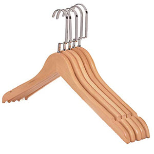 YAOBAO High Grade Wooden Hangers,Solid Wood Suit Hangers with Hook Non-Slip Bar and Precisely Cut Notches for Coats, Jacket, Pants, and Dress Clothes,20Pack,Men'shanger