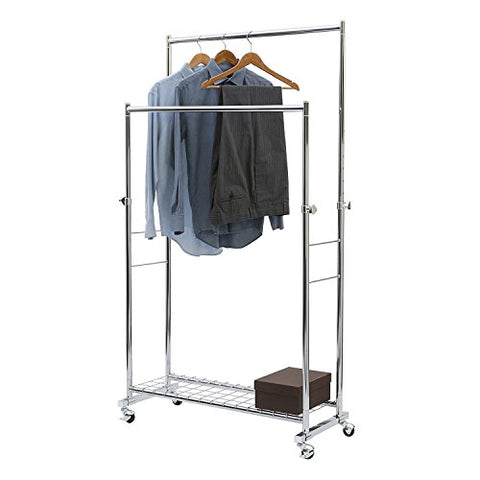 Seville Classics Commercial Double Rod Garment Rack