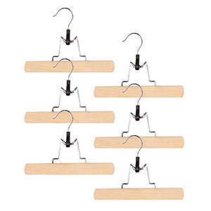 Wood Hangers Trouser Clamp (Set of 6) Color: Natural