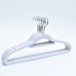 U-emember The Tie-Strap-Plastic Hanger Slip Resistant Non-Marking-Wardrobe Hangers, 10, White