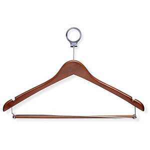 Honey-Can-Do HNG-01736 Hotel Suit Hangers- Locking Bar, Cherry, 24-Pack