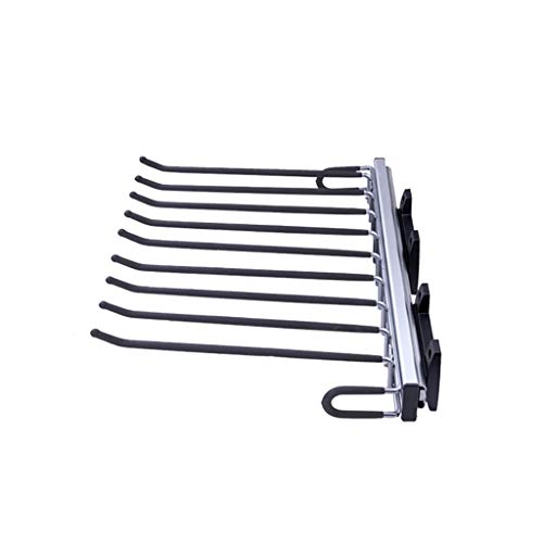 Pull Out Trousers Rack,Tie Holder Hanger Rail,11 Pants Hangers for Wardrobe