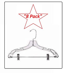 Quality Crystal Skirt/Suit Hangers (8 Pack)