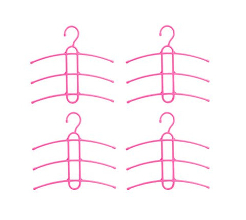 OWNFUN 3 Tier Blouse Fishbone Hangers, Space Saving Closet Hangers,Set of 4