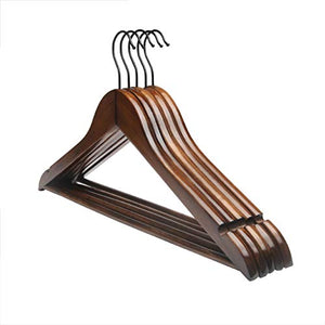 CGF-Drying Racks Hanger Solid Wood Pants Rack A Pack of 10 for Suit Skirt Jacket Size (45x26x1.2) cm