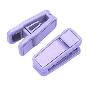 Plastic Slim-line Finger Clip Black Hanger Clips (60, Purple)