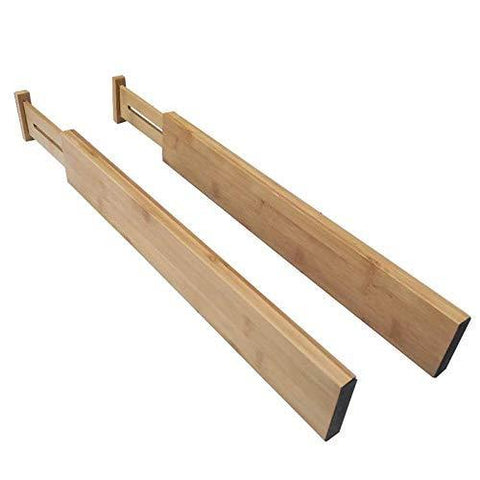 Great simhoo bamboo drawer dividers kitchen organizers adjustable and expandable separators organizers for kitchen dresser bedroom bathroom baby drawer set of 2