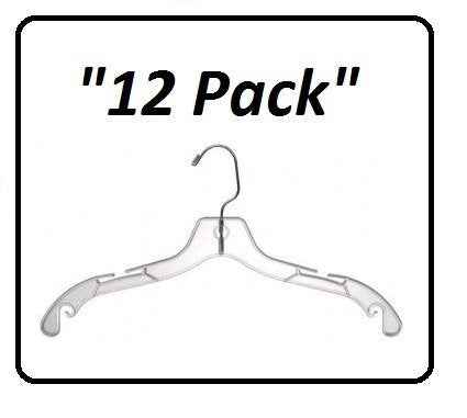 Quality Hangers Heavy Duty Clear Plastic/Crystal Hangers