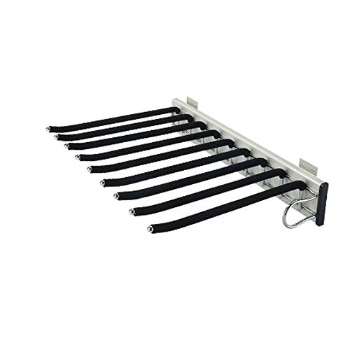 Sliding Stainless Steel Trousers Rack 9 Arms,Closet Pants Hanger Bar for Clothes/Towel/Scarf/Trousers/Tie, Organizers for Space Saving and Storage,18" x 12-1/2"