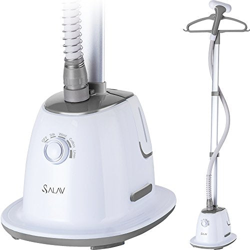 SALAV Professional Series GS60-BJ Wide Bar Garment Steamer with 360 Degrees Swivel Hanger, 1500 W, Gray