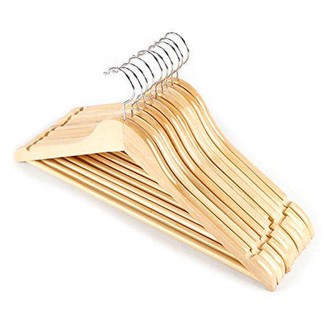 ajzdnzvr 1 PC Wooden Hangers Coat Suit Garment Clothes Wardrobe Wood Hanger Trouser Coat Suit Jacket