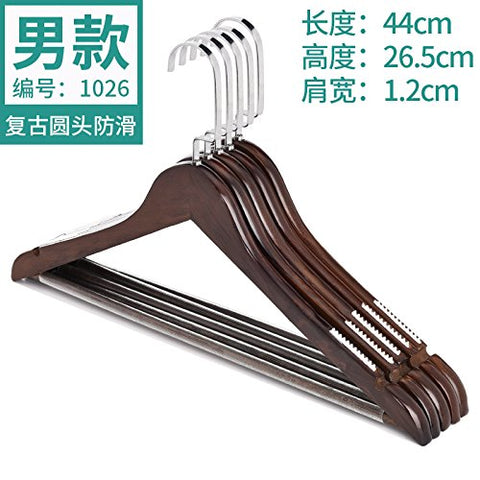 U-emember Clothes Rack Adult Clothing Children'S Clothing Coat Anti-Slip-Ups Home Coat Hanger Wardrobe Wooden Trouser Press Wholesale Solid Wood, 15 ,1026- Men - Flat Hook And A Non-Slip