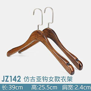 U-emember Home Suits Non-Slip Wooden Coat Hangers Wooden Poles Adult Clothing And Non-Marking Solid Wood Hangers, Coat Hanger ,100,Jz142-81 Thick 2.5 Ladies