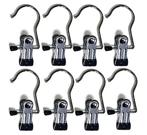 ULIFESTAR Clothes Towel Clips Pins Hooks for Hanging,Laundry Organizer, Portable Clothing Boot Shoes Holder Hanger Socks Underpant Bed Sheets Clamps for Home Storage,Metal Utility Closet Hooks 8 Pack
