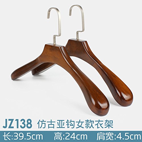 U-emember Home Suits Non-Slip Wooden Coat Hangers Wooden Poles Adult Clothing And Non-Marking Solid Wood Hangers Coat Hanger 50 ,Jz138-10) Thick 4.5 Ladies