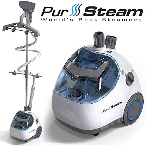 PurSteam Elite Garment Steamer, Heavy Duty Powerful Fabric Steamer with Fabric Brush and Garment Hanger