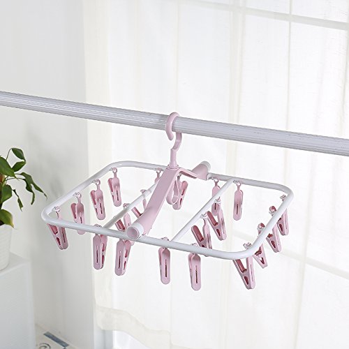 U-emember Multi-Clamp Bracket Hanging Socks Diaper Underwear Underwear Socks Wind Belt Hooks And Hanging Clips Clips All-Plastic Clothes Rack, 1 Of The 20 Clips And Powder