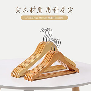 U-emember Wide Shoulder Non-Marking Solid Wood Hangers Wooden Hangers Clothing Wooden Coat Hanger Non-Slip-Adult Clothes Rack, 5, The Men'S Wood Color Wooden Clothes Rack