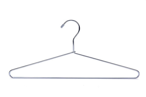 J.S. Hanger Heavy Duty Metal Hanger Suit Coat Hangers with Polished Chrome, Set of 24