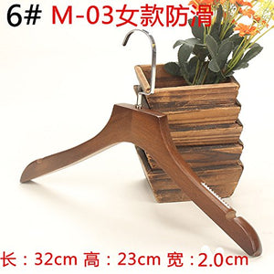 SHRCDC Natural Wood/Hanger 10Pack/Non-Slip(28-45.5Cm)/Brown/Children Adult/Tops/Pants/Skirt Suitable Hangers,10 Pcs,I32Cm