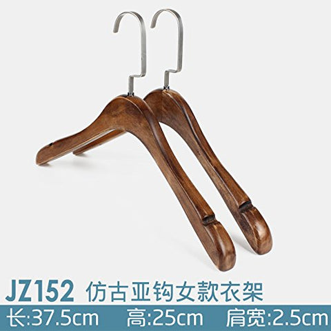 U-emember Home Suits Non-Slip Wooden Coat Hangers Wooden Poles Adult Clothing And Non-Marking Solid Wood Hangers, Coat Hanger ,30,Jz152-99 Thick 2.5 Ladies