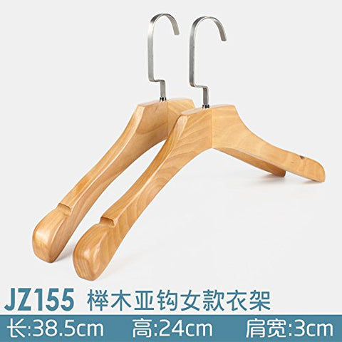 U-emember Home Suits Non-Slip Wooden Coat Hangers Wooden Poles Adult Clothing And Non-Marking Solid Wood Hangers Coat Hanger ,30, Khaki Jz155-W32 Thick 3.0