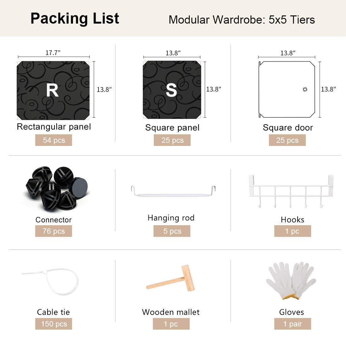 Kitchen Yozo Modular Wardrobe Portable Clothes Closet Garment – Best ...