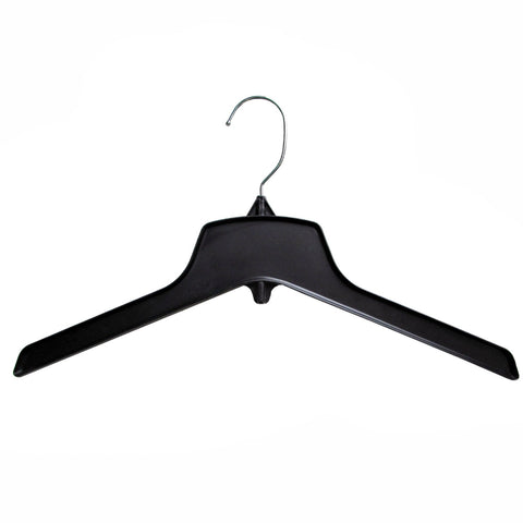 Hanger Central Heavy-Duty Black Plastic Closet Department Store Coat Hangers, 17 Inch, 10 Pack