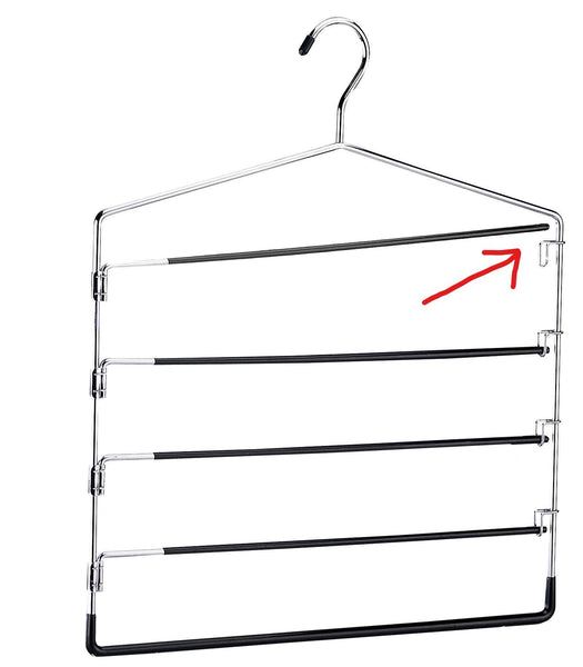 Organize It All 5-Tier Swinging Arm Pant Rack (Stainless Steel)