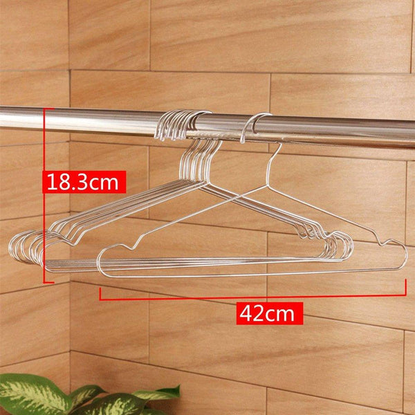 Ecolife Sunshine Stainless Steel Clothes Hangers 16.5 inch, Set of 10
