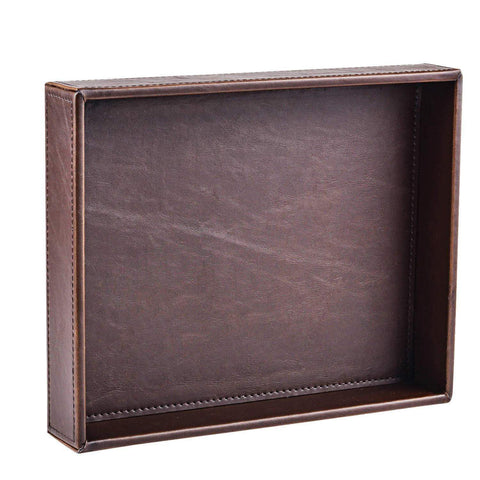 Kitchen decor trends brown 10 2x8 3 rectangle vintage leather decorative office desktop storage catchall tray valet tray nightstand dresser key tray