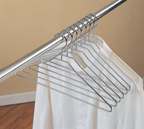 Organize It All Chrome Hangers - 8 Hangers Per Pack (1363W-6)