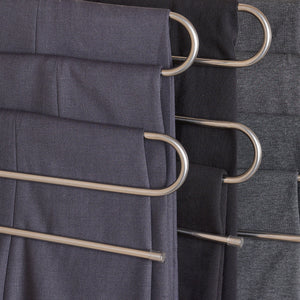 GRANNY SAYS 4 Pack S-Type Magic Pants Hanger,Closet Clothing Organizer